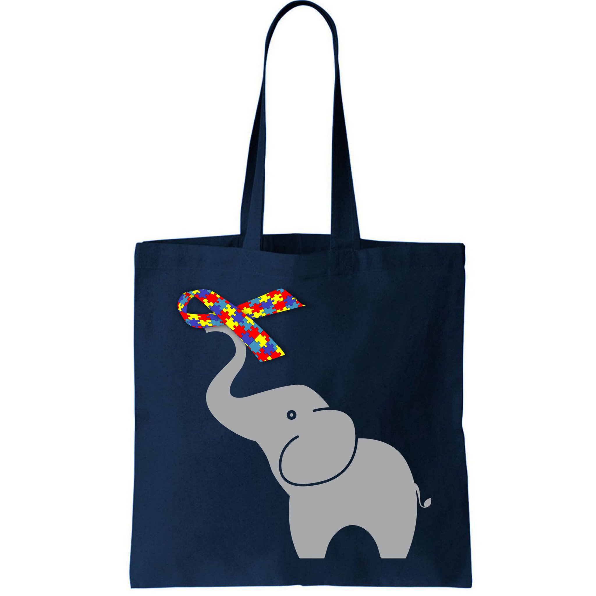 Elephant Autism Awareness Ribbon Bag