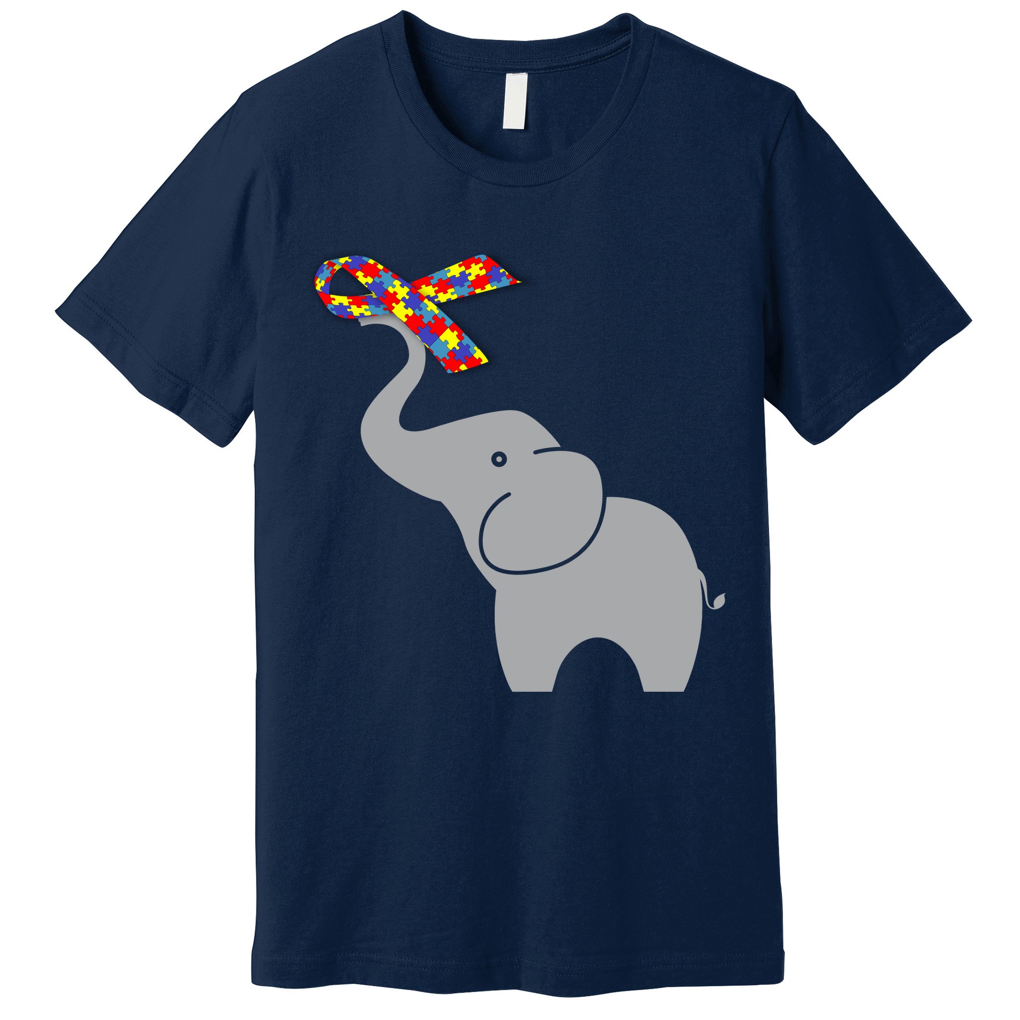 Elephant Autism Awareness Ribbon Premium T-Shirt