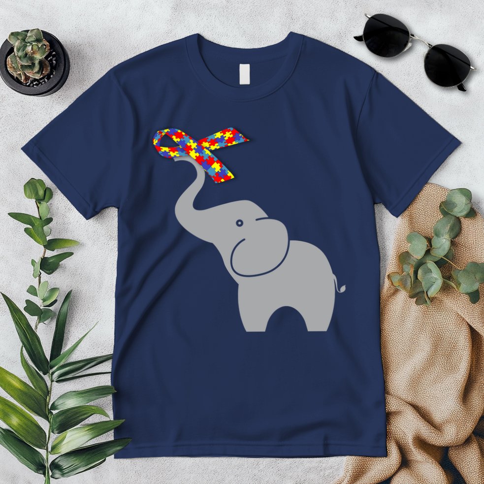 Elephant Autism Awareness Ribbon Premium T-Shirt