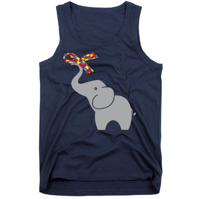 Elephant Autism Awareness Ribbon Tank Top