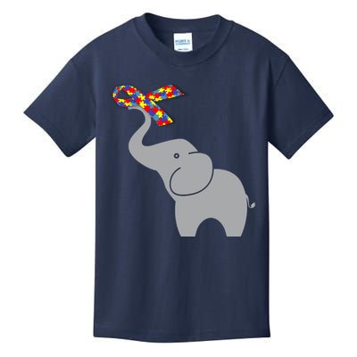 Elephant Autism Awareness Ribbon Kids T-Shirt
