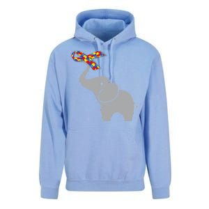 Elephant Autism Awareness Ribbon Unisex Surf Hoodie