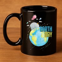 Elephant Earth Day 11oz C Handle Ceramic Mug