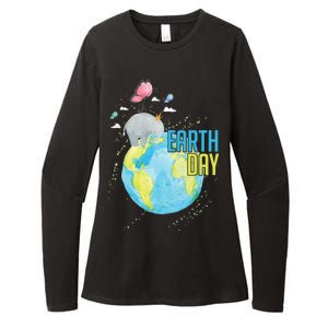 Elephant Earth Day Womens CVC Long Sleeve Shirt