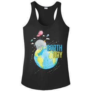 Elephant Earth Day Ladies PosiCharge Competitor Racerback Tank