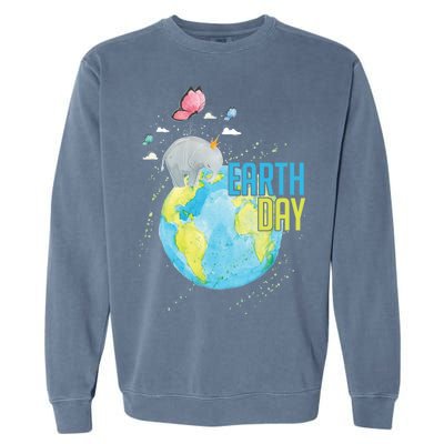 Elephant Earth Day Garment-Dyed Sweatshirt