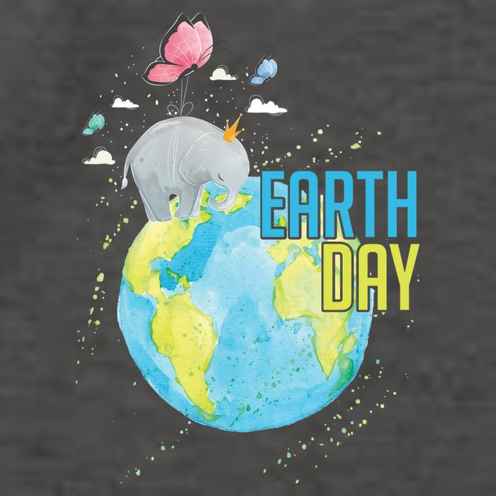 Elephant Earth Day Vector Backpack