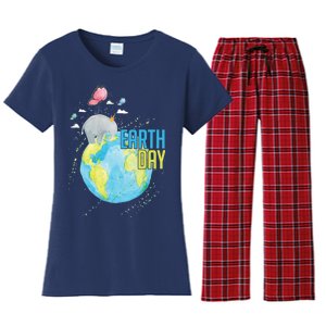 Elephant Earth Day Women's Flannel Pajama Set