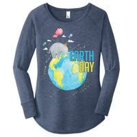 Elephant Earth Day Women's Perfect Tri Tunic Long Sleeve Shirt