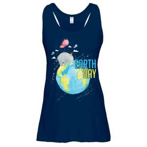 Elephant Earth Day Ladies Essential Flowy Tank