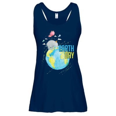 Elephant Earth Day Ladies Essential Flowy Tank