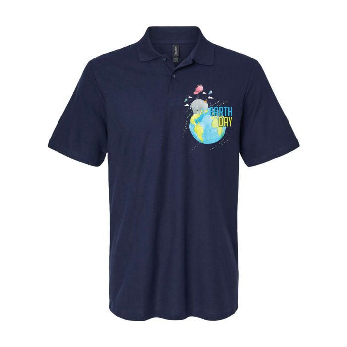 Elephant Earth Day Softstyle Adult Sport Polo