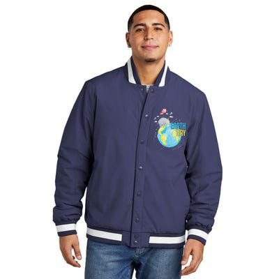 Elephant Earth Day Insulated Varsity Jacket