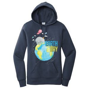 Elephant Earth Day Women's Pullover Hoodie