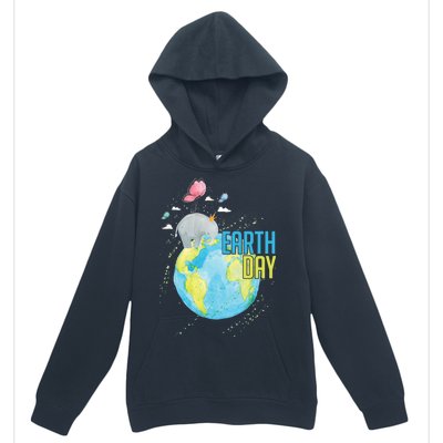 Elephant Earth Day Urban Pullover Hoodie