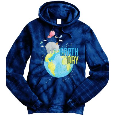 Elephant Earth Day Tie Dye Hoodie