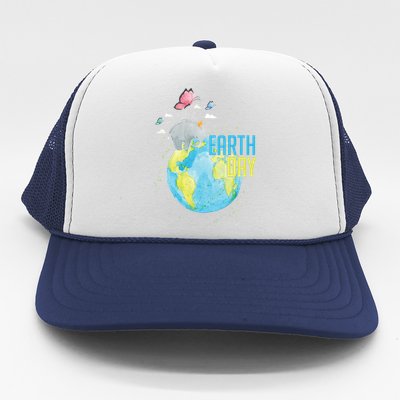 Elephant Earth Day Trucker Hat