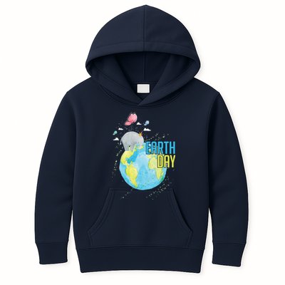 Elephant Earth Day Kids Hoodie