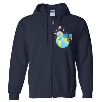 Elephant Earth Day Full Zip Hoodie