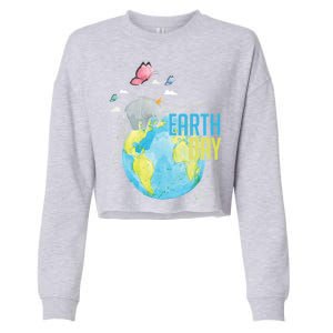 Elephant Earth Day Cropped Pullover Crew