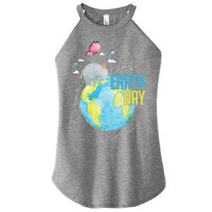 Elephant Earth Day Women’s Perfect Tri Rocker Tank