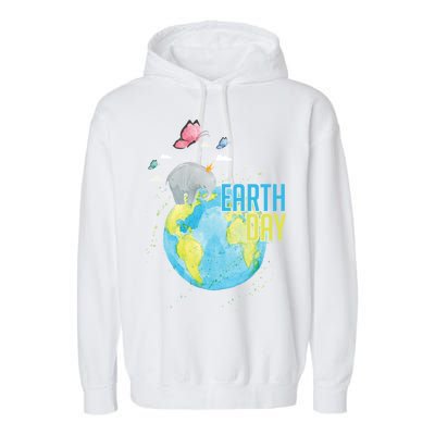 Elephant Earth Day Garment-Dyed Fleece Hoodie