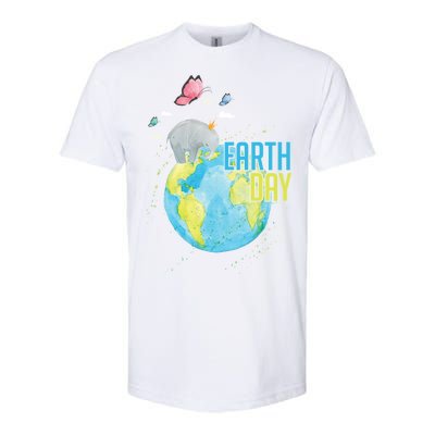 Elephant Earth Day Softstyle CVC T-Shirt