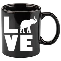 Elephant Love 11oz C Handle Ceramic Mug