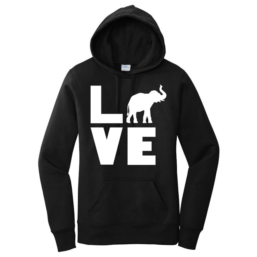 Elephant Love Women's Pullover Hoodie