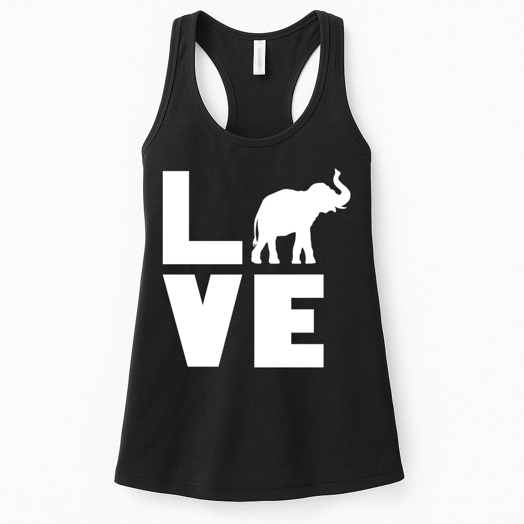 Elephant Love Womens Tank Top