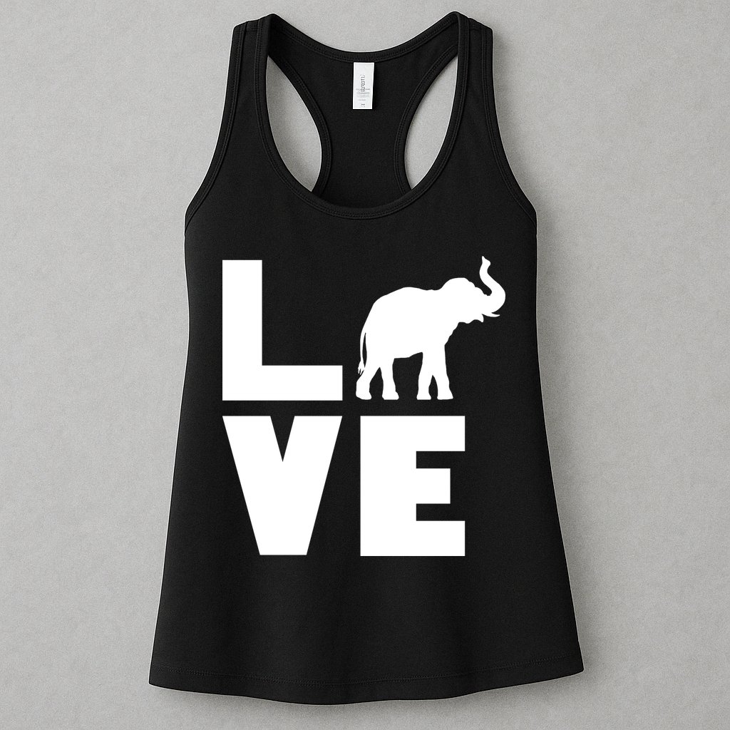 Elephant Love Womens Tank Top