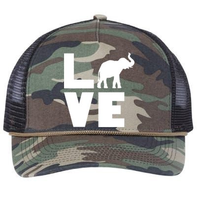 Elephant Love Retro Rope Trucker Hat Cap