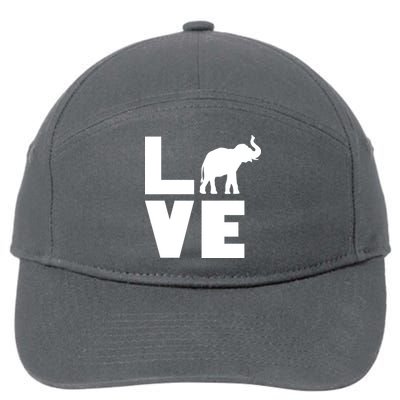 Elephant Love 7-Panel Snapback Hat