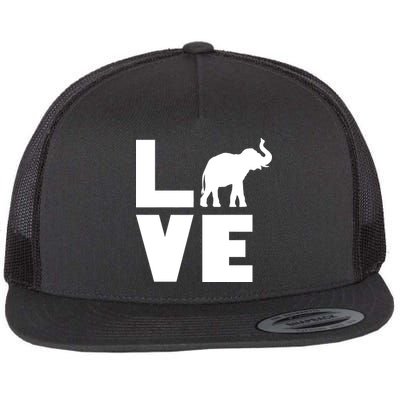 Elephant Love Flat Bill Trucker Hat