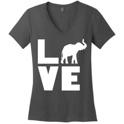 Elephant Love Women's V-Neck T-Shirt
