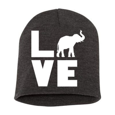 Elephant Love Short Acrylic Beanie