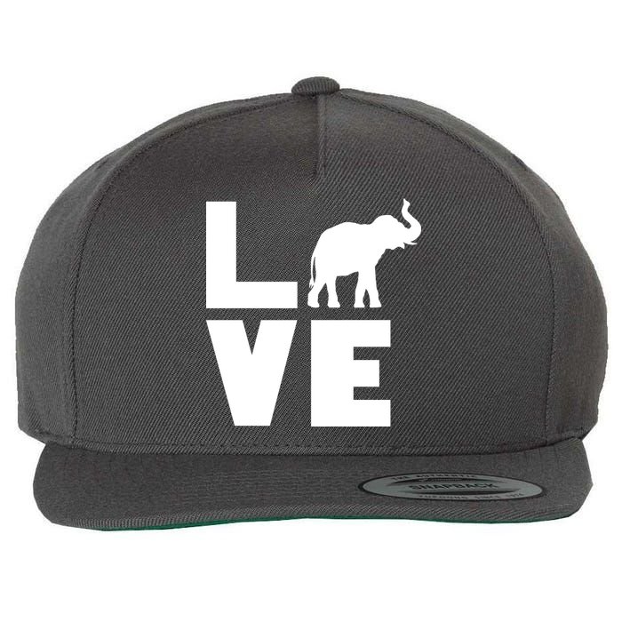 Elephant Love Wool Snapback Cap