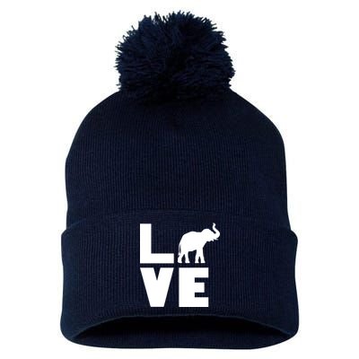 Elephant Love Pom Pom 12in Knit Beanie