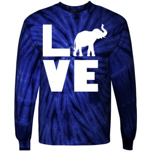 Elephant Love Tie-Dye Long Sleeve Shirt