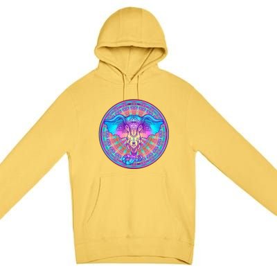 Elephant Mandala Pastel Rainbow Premium Pullover Hoodie