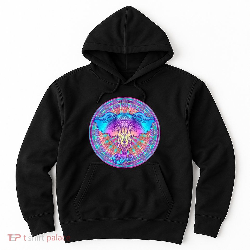 Elephant Mandala Pastel Rainbow Hoodie