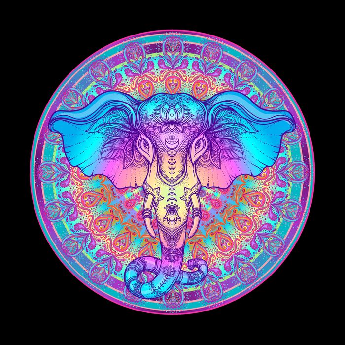 Elephant Mandala Pastel Rainbow Impact Tech Backpack