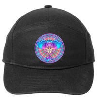 Elephant Mandala Pastel Rainbow 7-Panel Snapback Hat