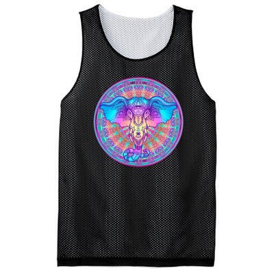 Elephant Mandala Pastel Rainbow Mesh Reversible Basketball Jersey Tank