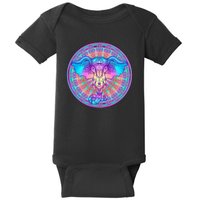 Elephant Mandala Pastel Rainbow Baby Bodysuit