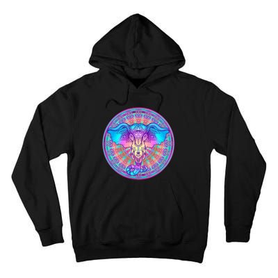 Elephant Mandala Pastel Rainbow Tall Hoodie