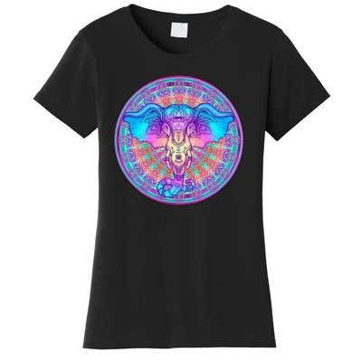 Elephant Mandala Pastel Rainbow Women's T-Shirt