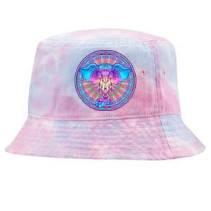 Elephant Mandala Pastel Rainbow Tie-Dyed Bucket Hat