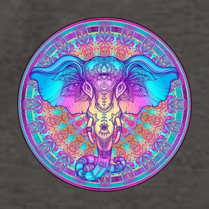 Elephant Mandala Pastel Rainbow Vector Backpack