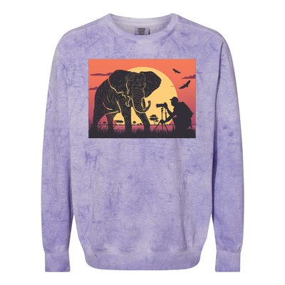 Elephant Photography Colorblast Crewneck Sweatshirt